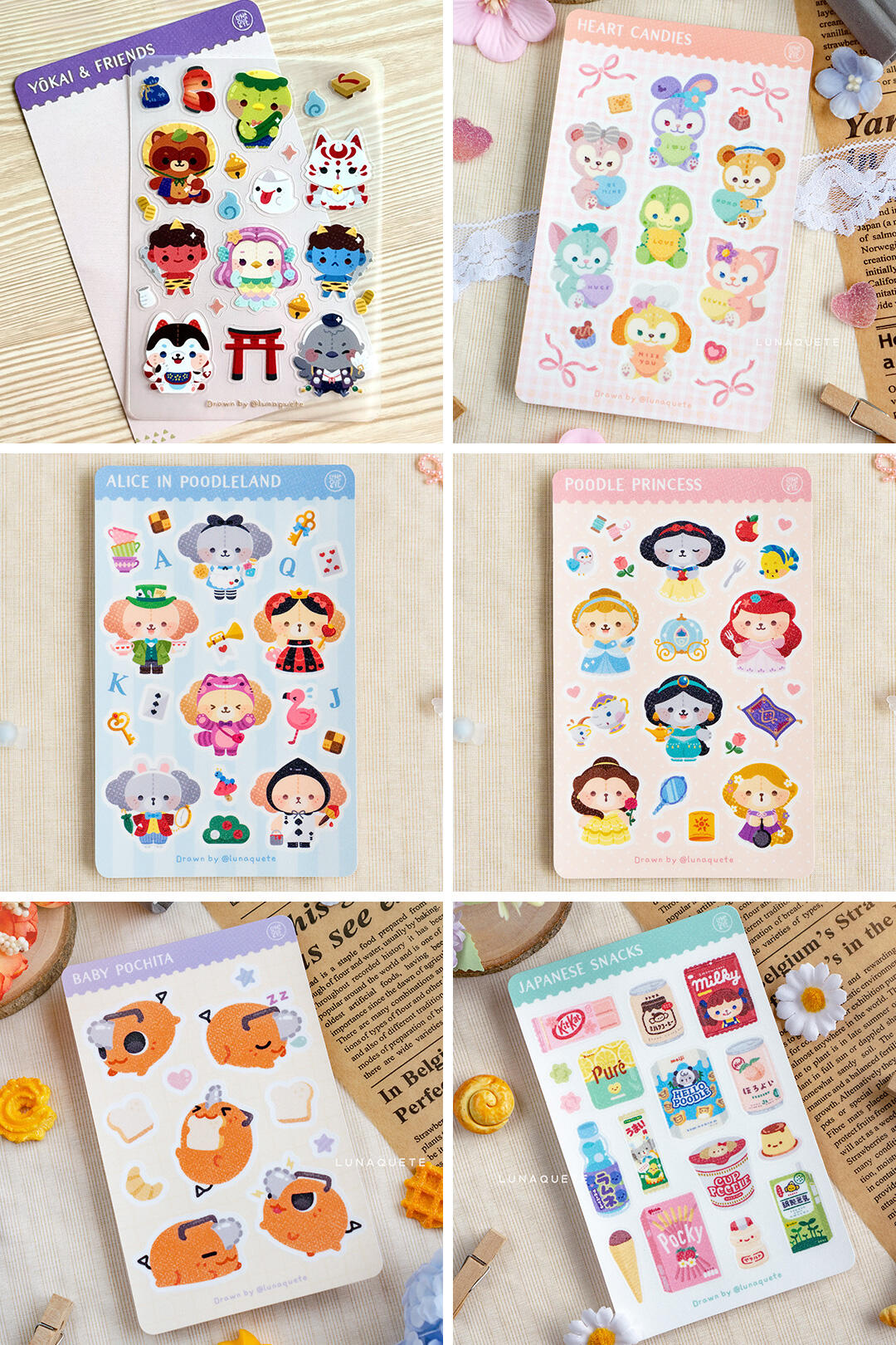 Various desigs (M) transparent/glitter/matte