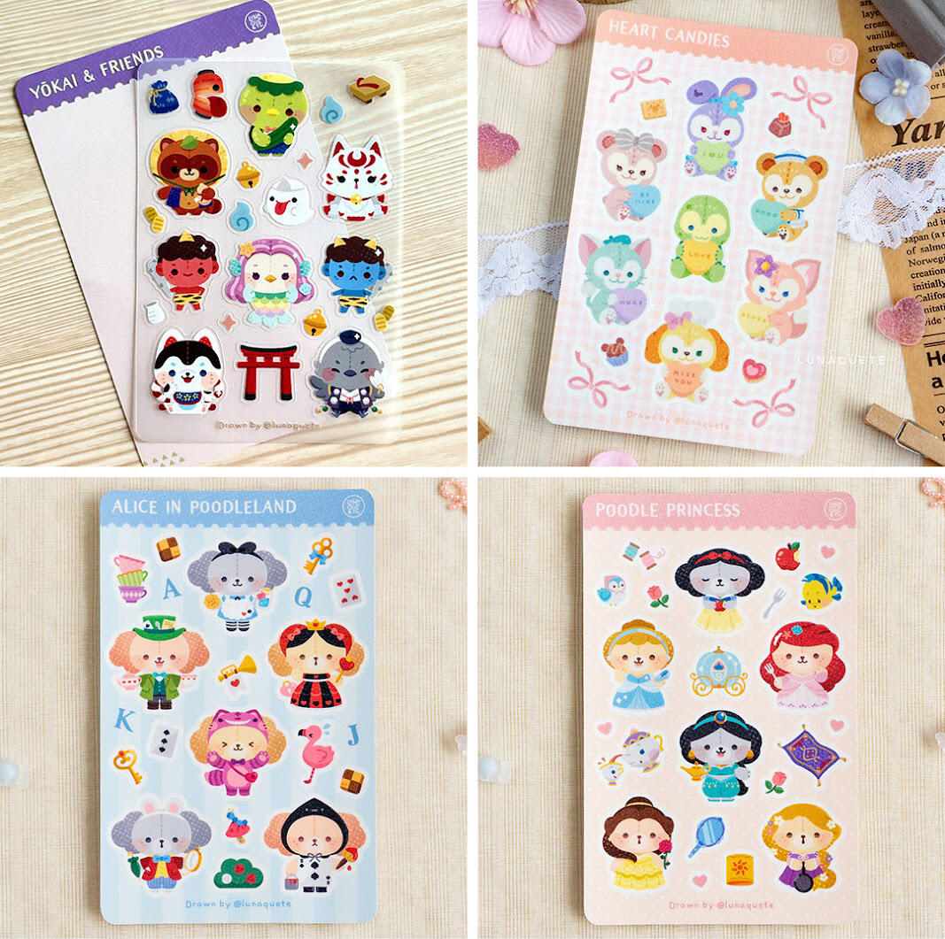 Various desigs (M) transparent/glitter/matte