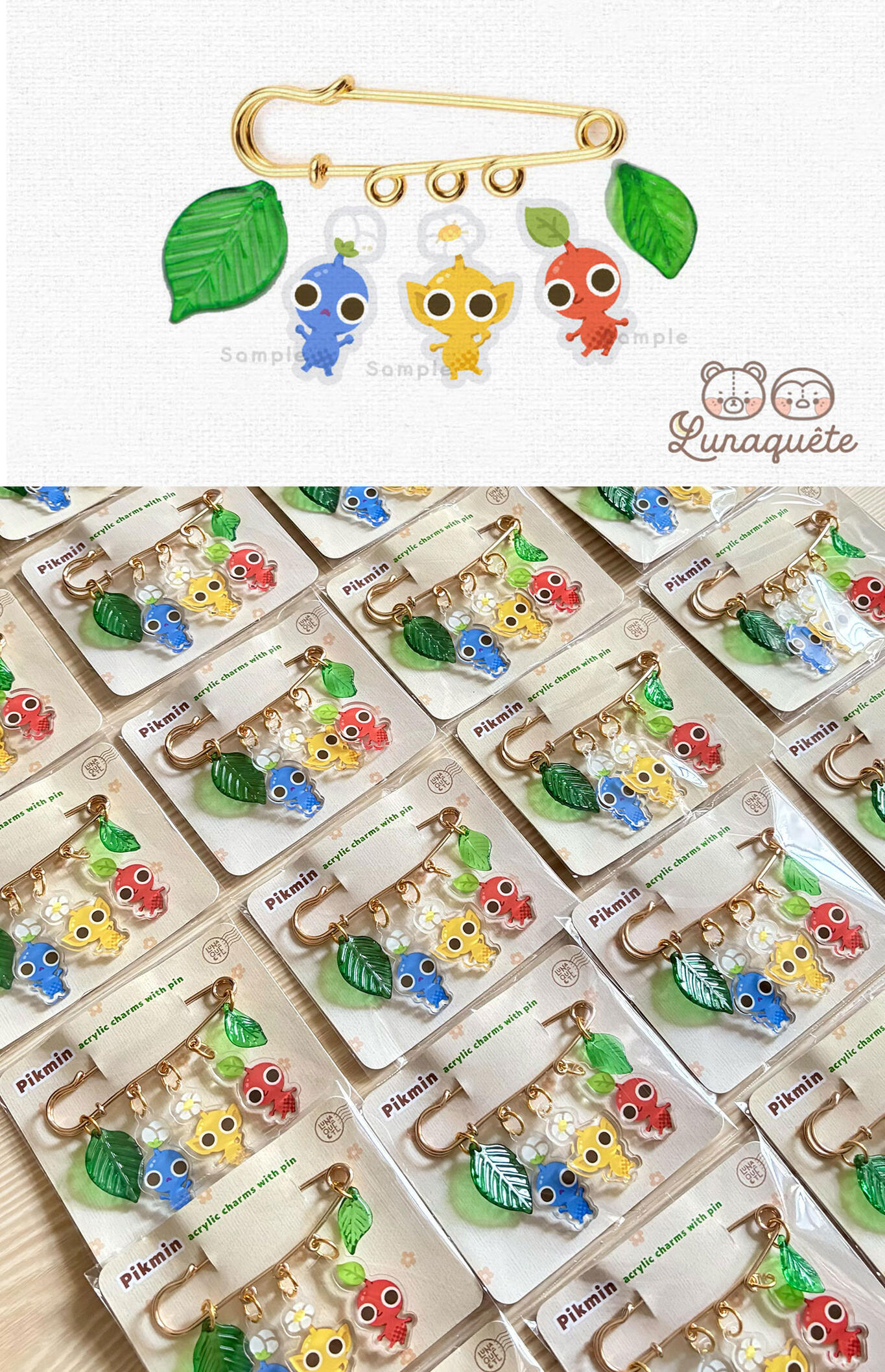 Pikmin Safety Pin $12