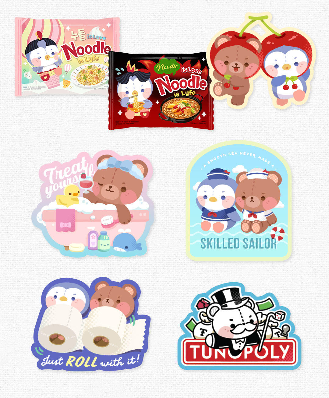 Tuna & Teri Glitter Stickers