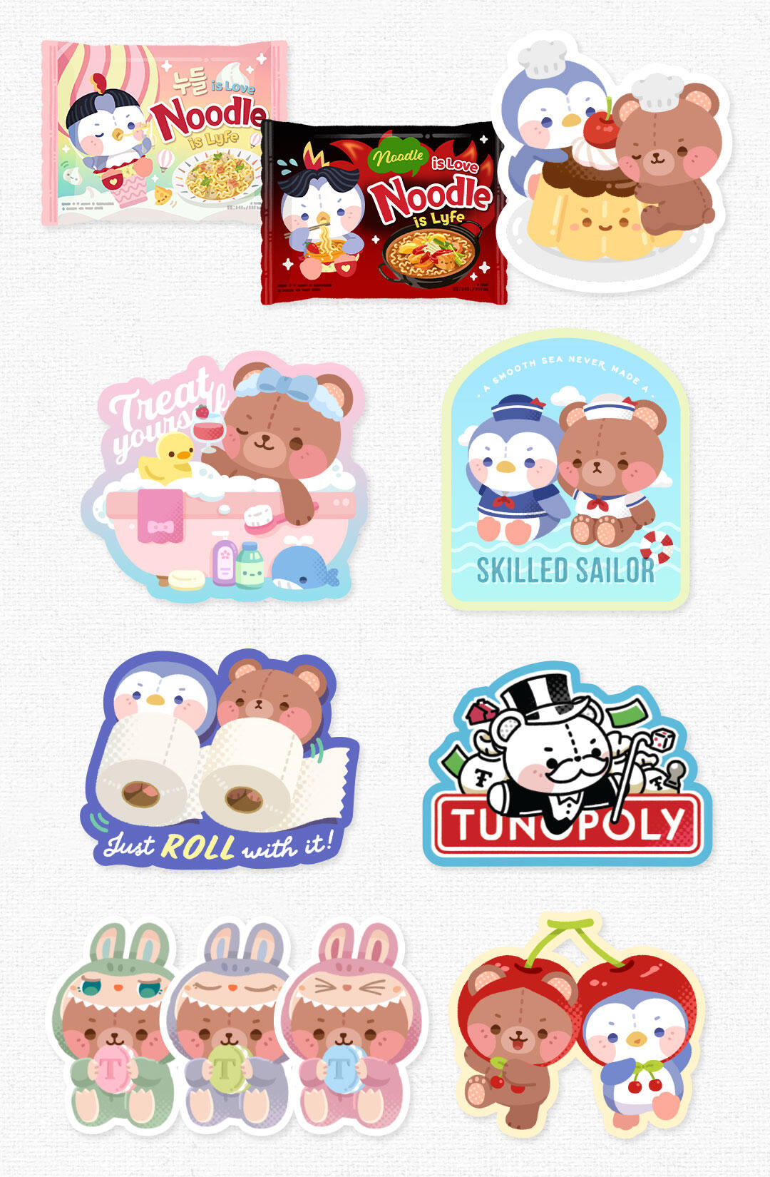 Tuna &amp; Teri Glitter Stickers