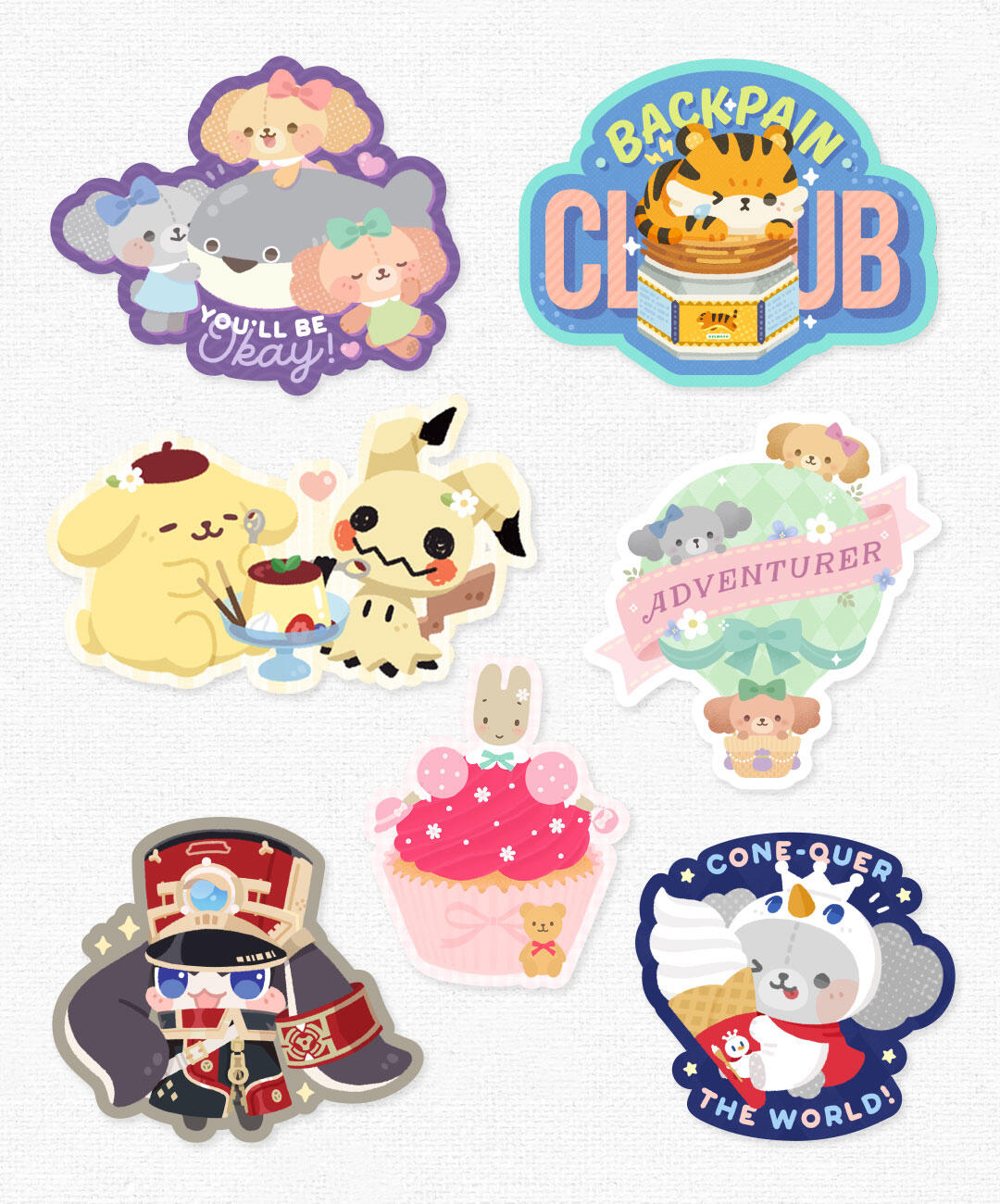 Various Glitter Stickers